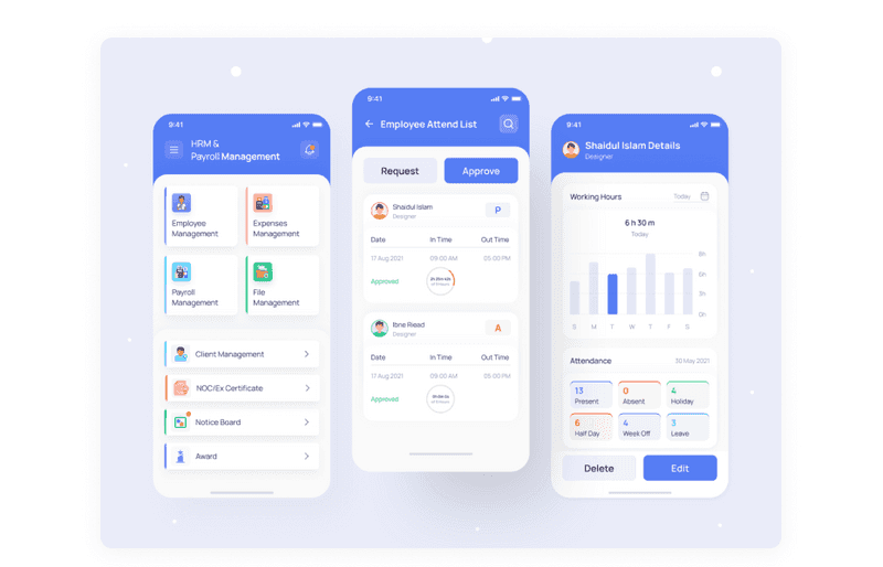 Maan HRM- HRM & Payroll Management App UI Design shot