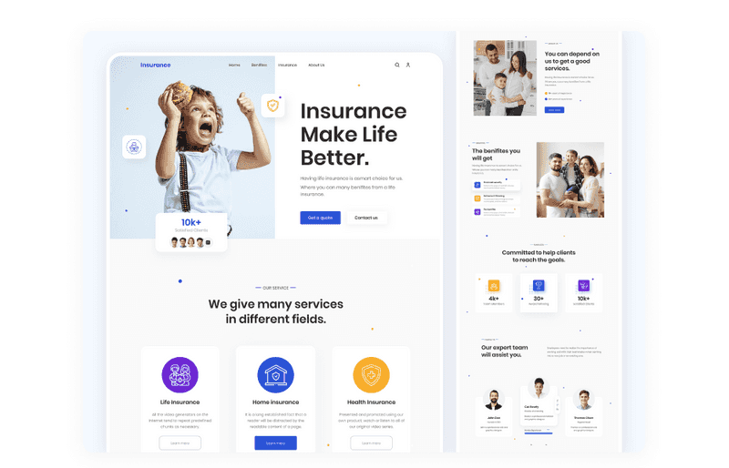 Insurance Agency Website design shot