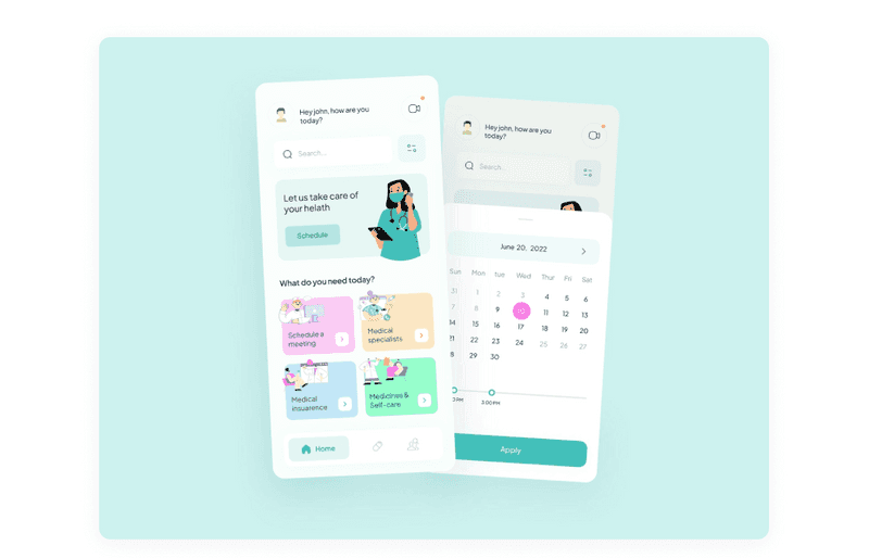 Medical app concept shot