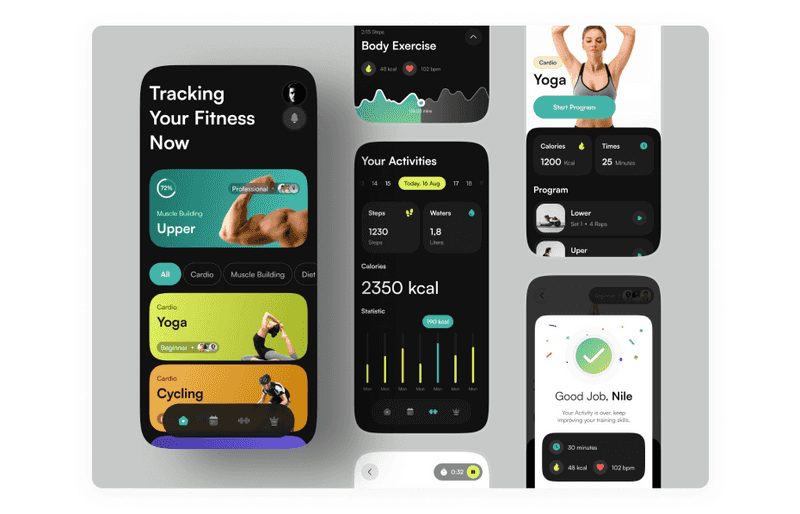 Fitness App Exploration Design Example