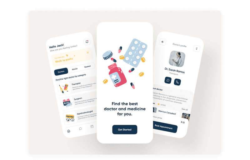 Medical app design shot