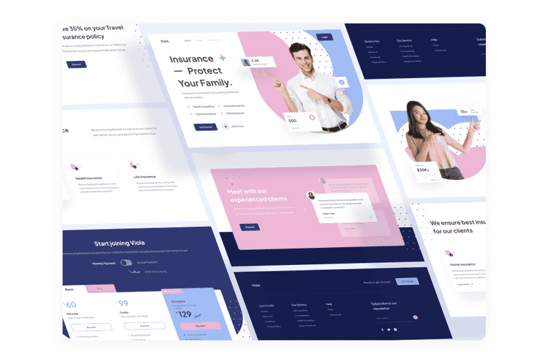 Viola - Insurance Landing Page