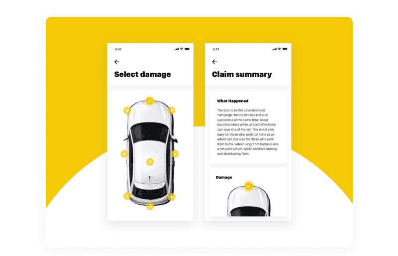Car Insurance App design shot