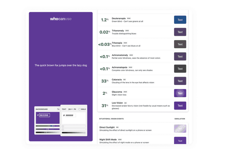 Accessibility in ux design tool example