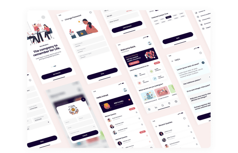 Insurance App Design shot