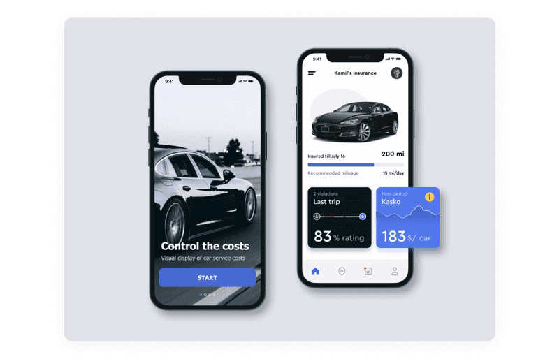 Auto Insurance App Concept shot