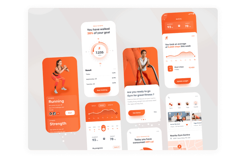 Fitness & Workout Mobile App Example