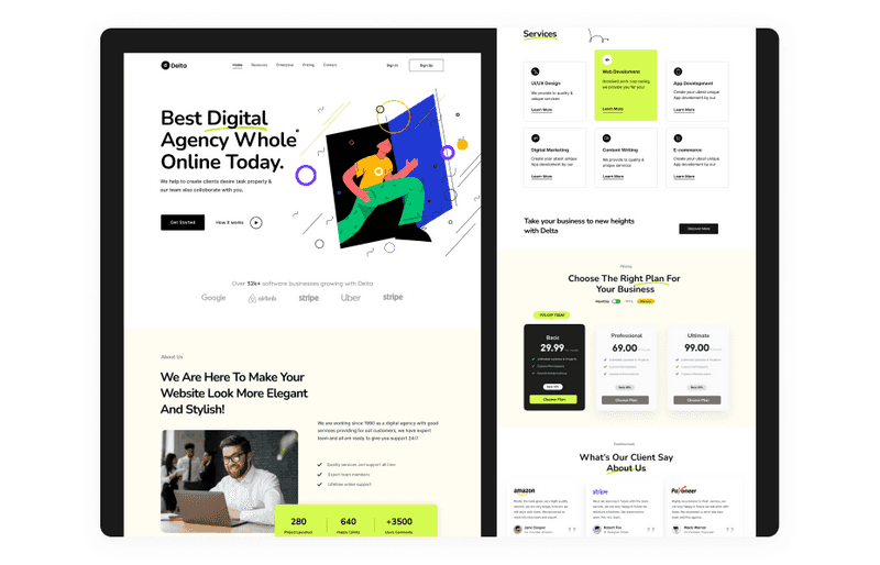 Landing page design ideas