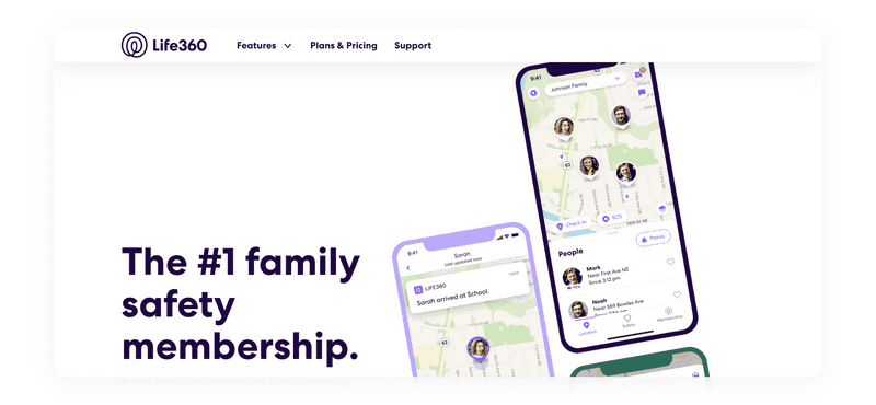 Life360 landing page