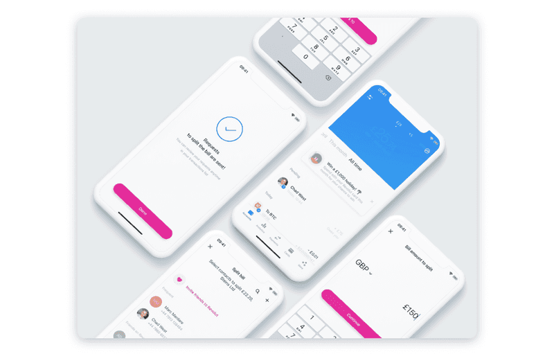 Screens from Revolut App
