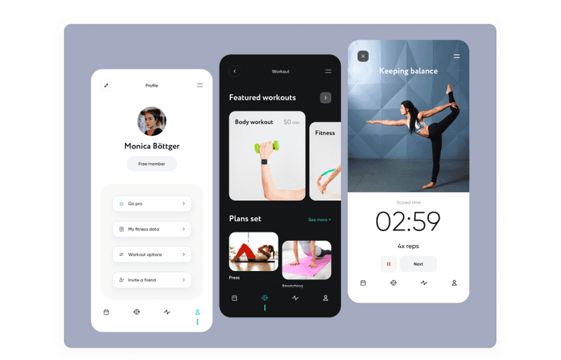 Balance - Mobile App Design for Fitness dribbble