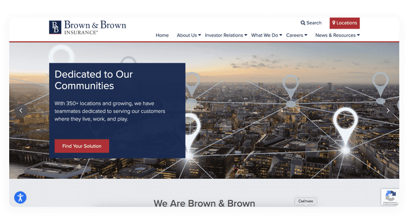 Brown&Brown insurance website design