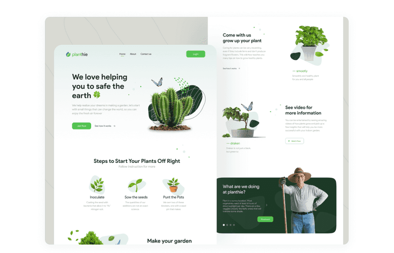 Planthie - Landing page exploration 🍀