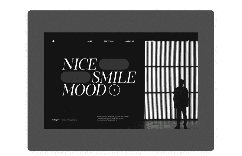 Smile_Mood - Website concept shot