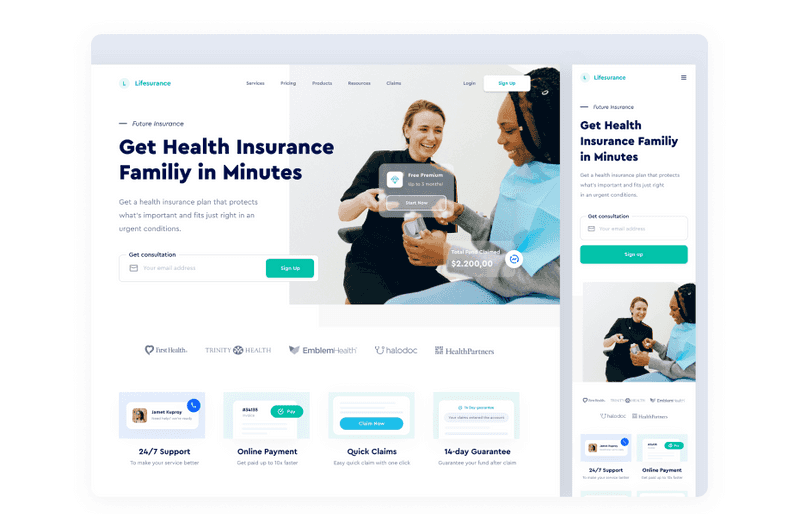 Lifesurance - Landing Page