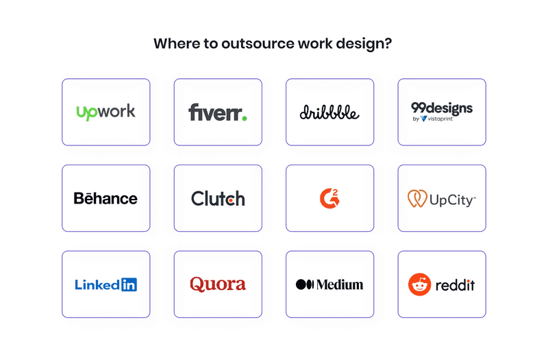 Logos of freelancers platforms