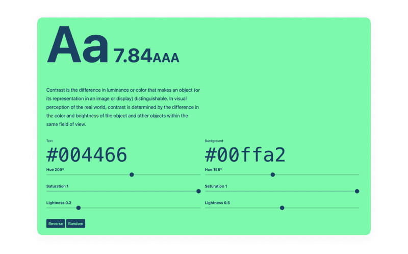 Universal design and accessibility tool screen