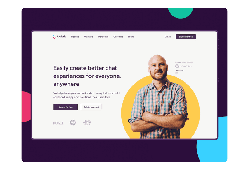 Applozic home page design