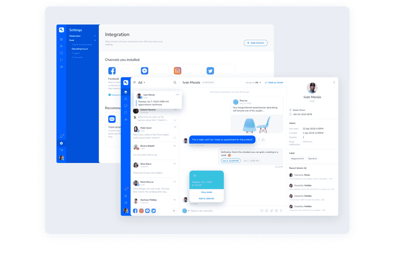 Chat Dashboard & Integration shot